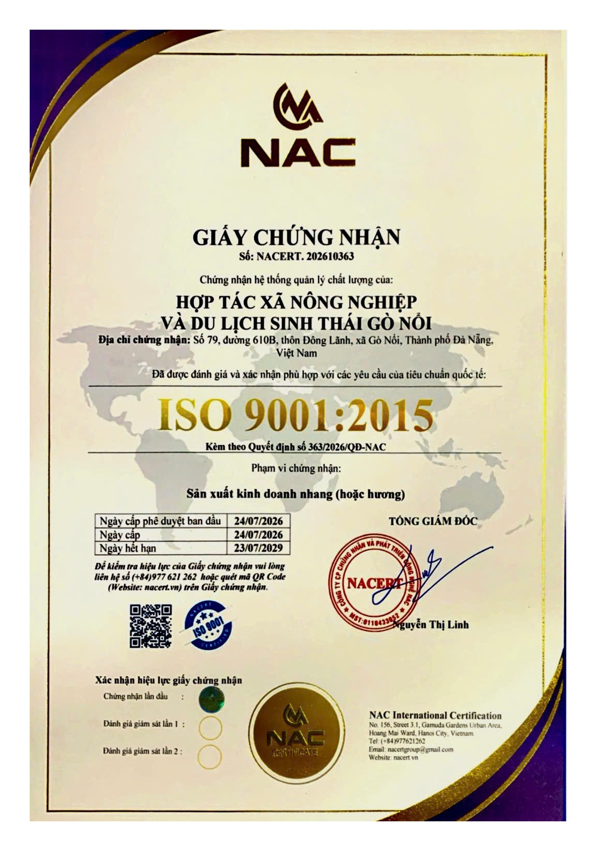 Giấy chứng nhận ISO 9001:2015